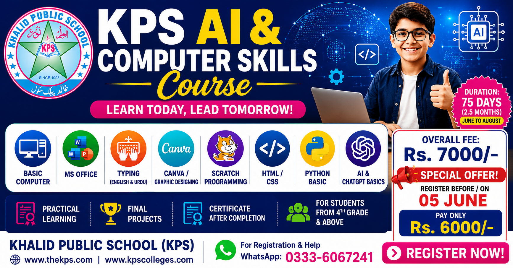 KPS AI & Computer Skills Course Poster