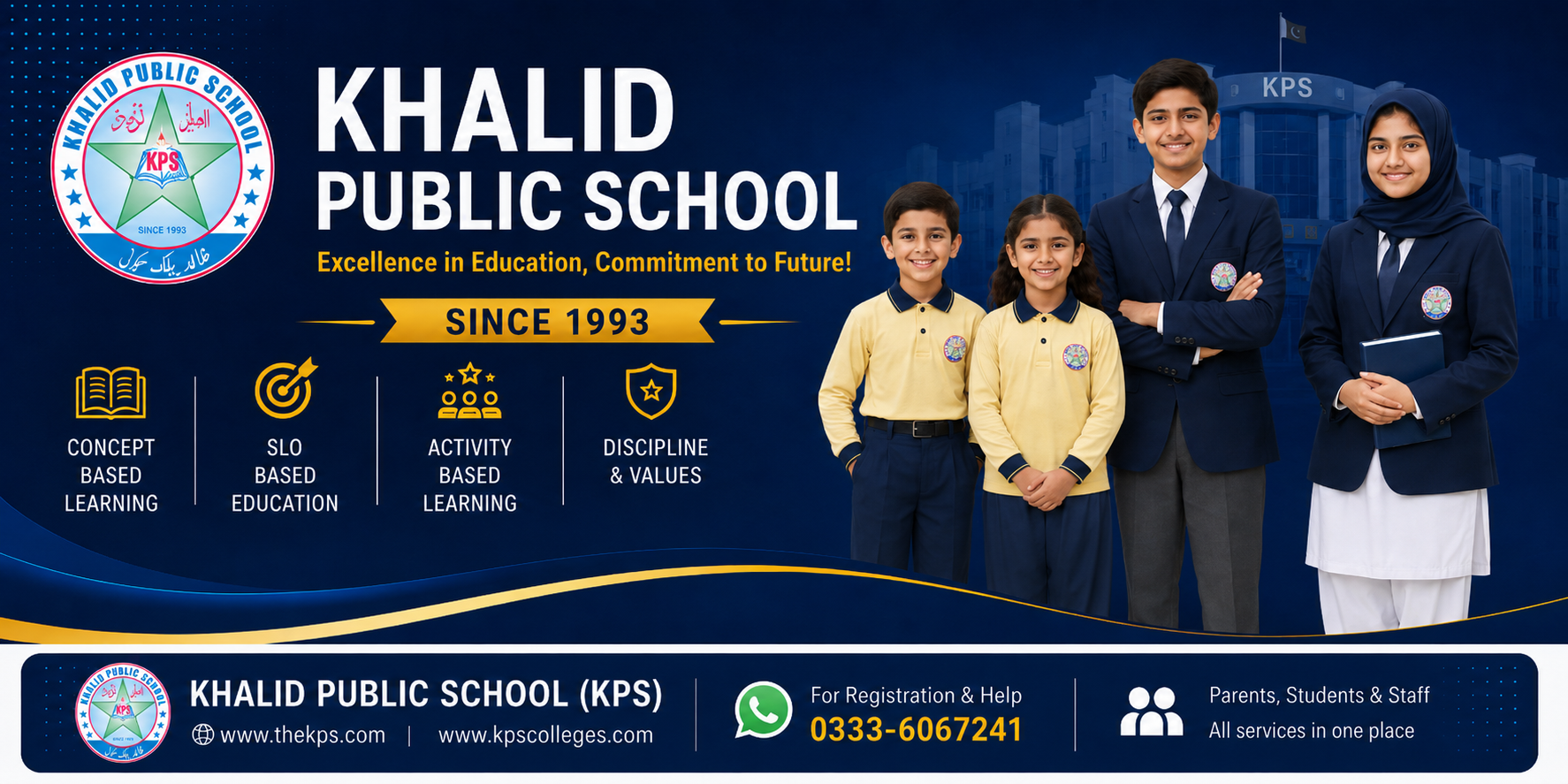 Khalid Public School Portal Banner
