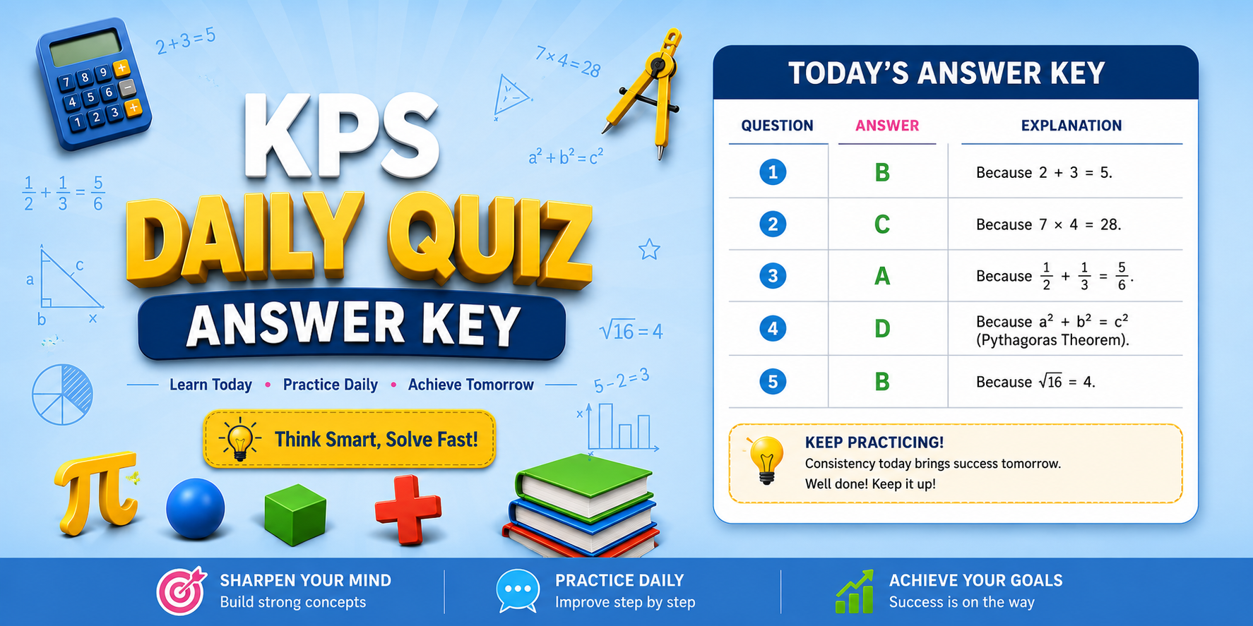 KPS Daily Quiz Answer Key